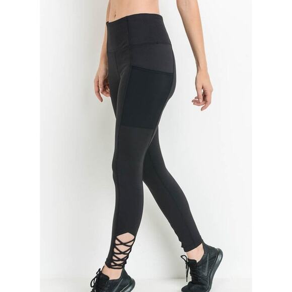 Highwaisted Cross Bottom Leggings - Picture 1 of 5